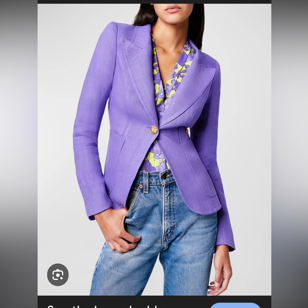 Smythe linen 1 button blazer